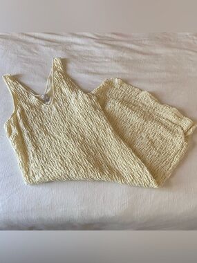 A New Day Textured Cream Midi Dress